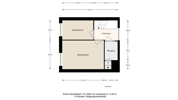 Plattegrond - Derde Werelddreef 113, 2622 HC Delft - 4e Verdieping.jpeg